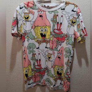 EUC Spongebob All Over Print T-shirt